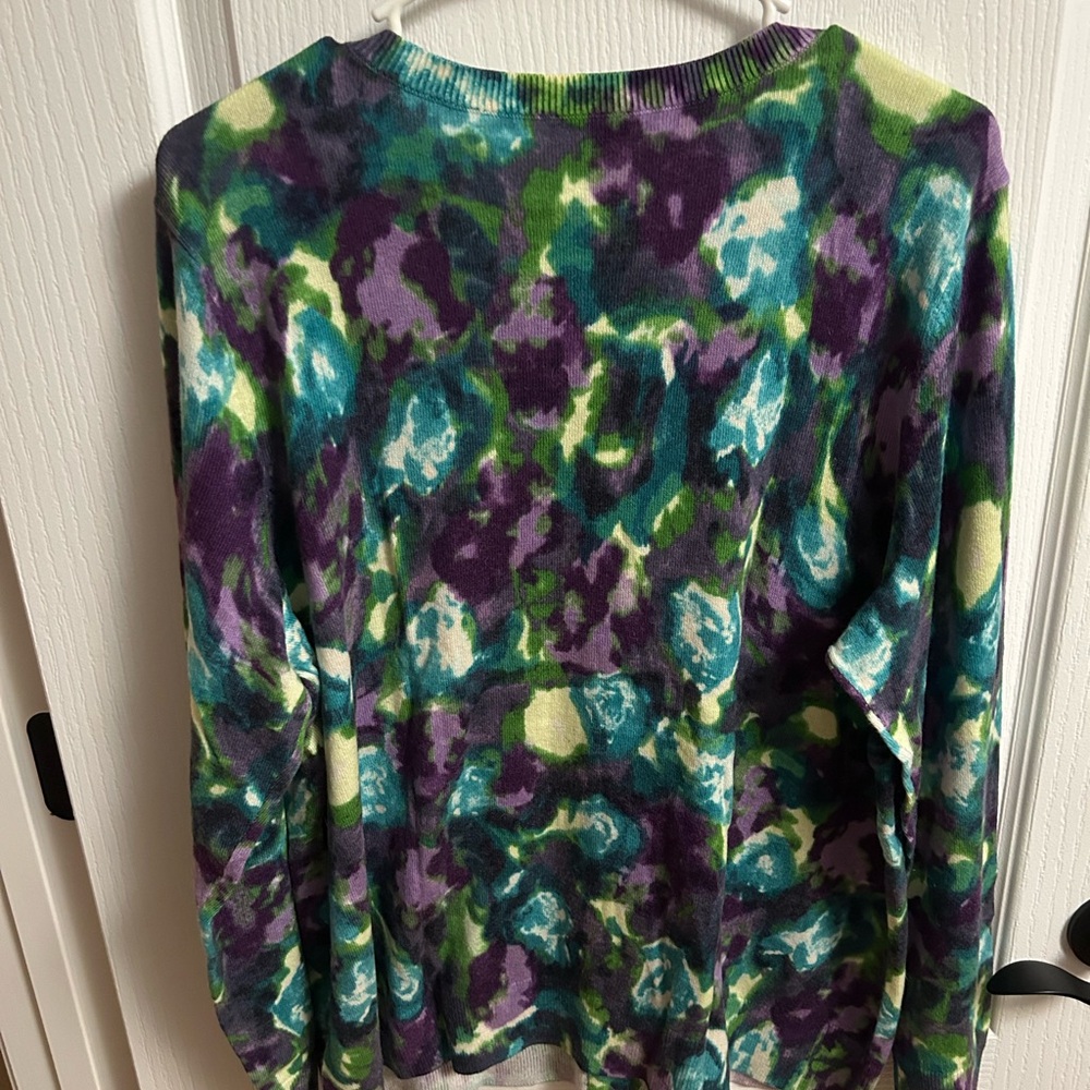 Talbots Women's Multicolor Cardigan Sweater - Picture 4 of 5